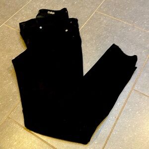 Black straight leg jeans